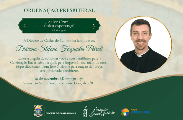 Foto de capa da notícia Ordenação Presbiteral do Diácono Stefano Fagundes Petroli