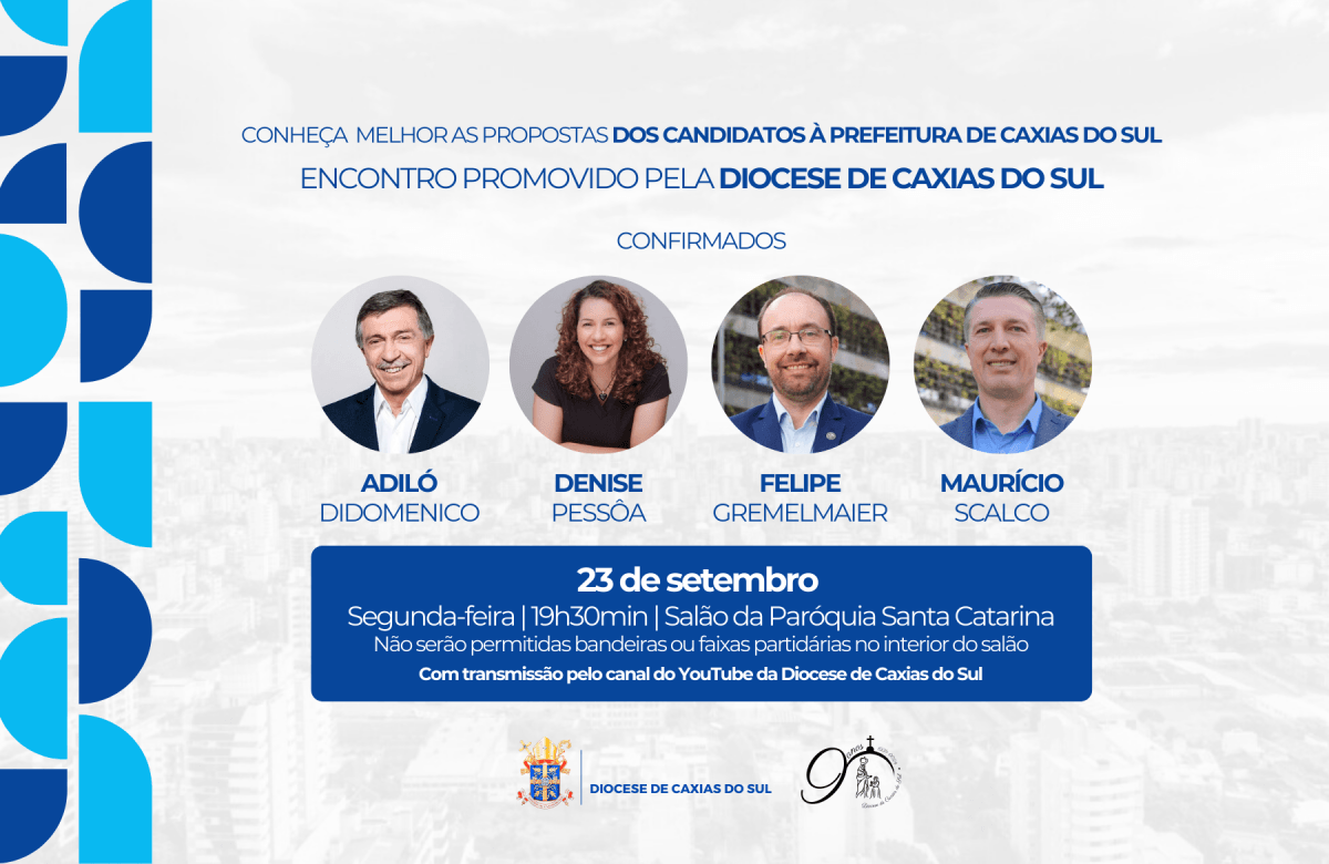 Foto de capa da notícia Diocese de Caxias do Sul promove encontro com os candidatos a prefeito de Caxias