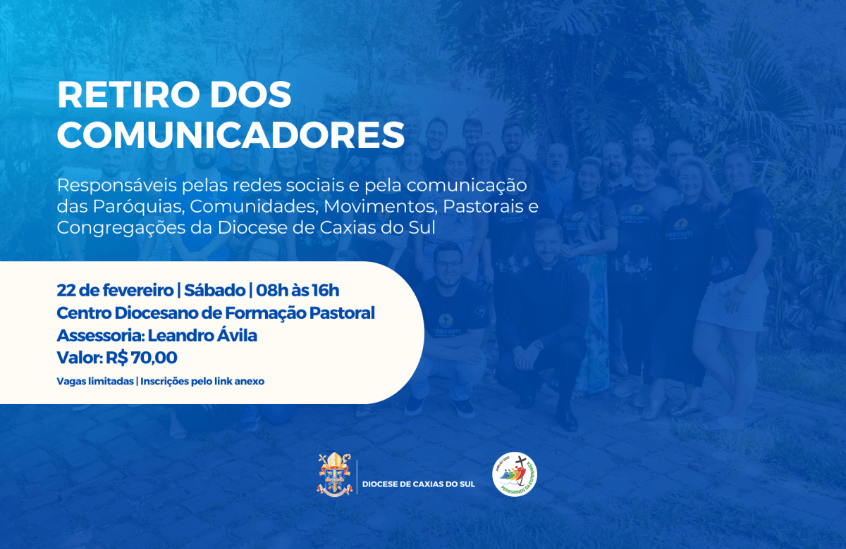 Foto de capa da notícia Diocese de Caxias do Sul prepara Retiro dos Comunicadores para iniciar atividades da Pascom em 2025