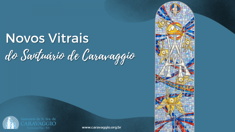 Santuário de Caravaggio apresenta folder do projeto dos novos vitrais