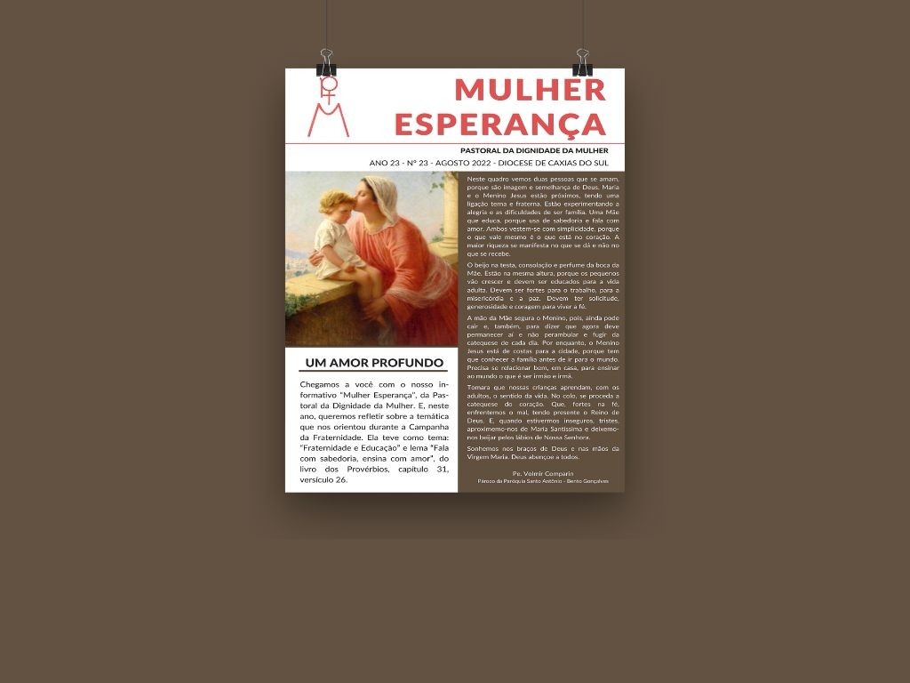 Pastoral da Dignidade da Mulher da Diocese de Caxias do Sul lança informativo 2022