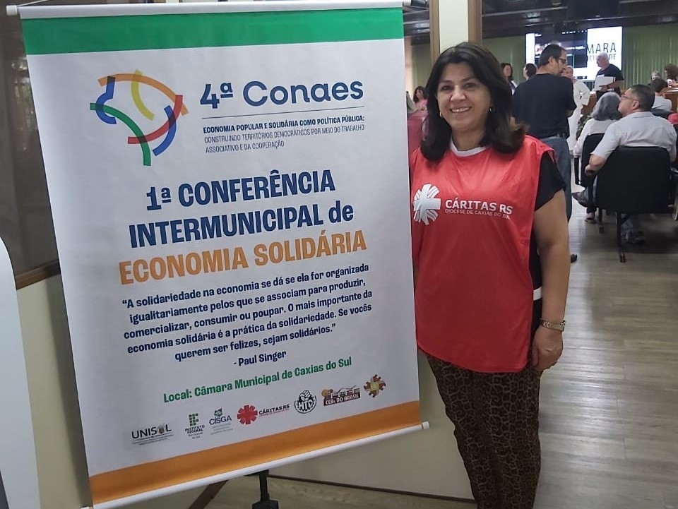 Cáritas da Diocese de Caxias do Sul participa da 1ª Conferência Intermunicipal da Economia Solidária