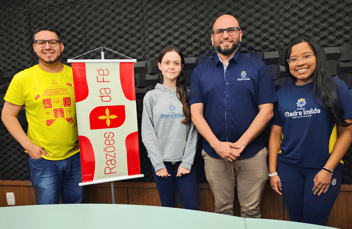 Foto de capa da notícia Pastoral Escolar do Colégio Madre Imilda apresenta ações de cuidado com a vida no programa Razões da Fé