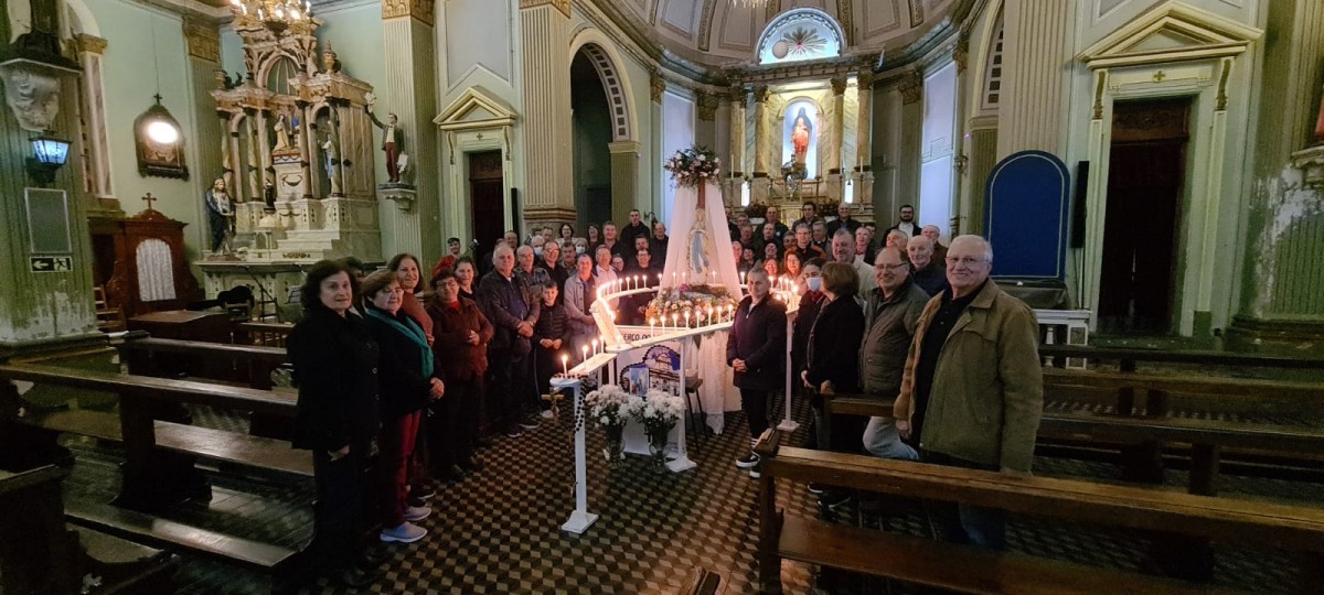 Paróquia de Antônio Prado celebra os cinco anos do Terço dos Homens com o terço luminoso