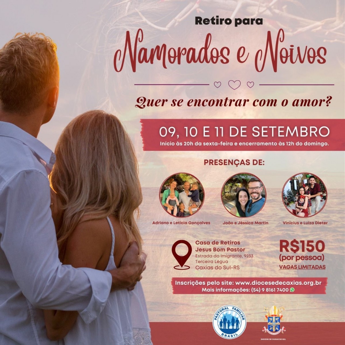 Pastoral Familiar da Diocese de Caxias do Sul prepara retiro para namorados e noivos