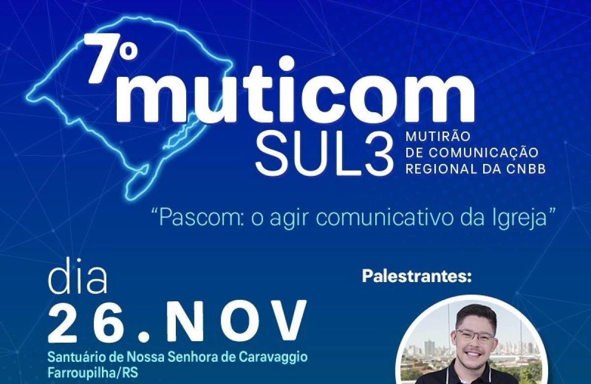 Foto de capa da notícia Abertas as inscrições para o 7º Mutirão de Comunicação do Regional Sul 3, que será em Caravaggio
