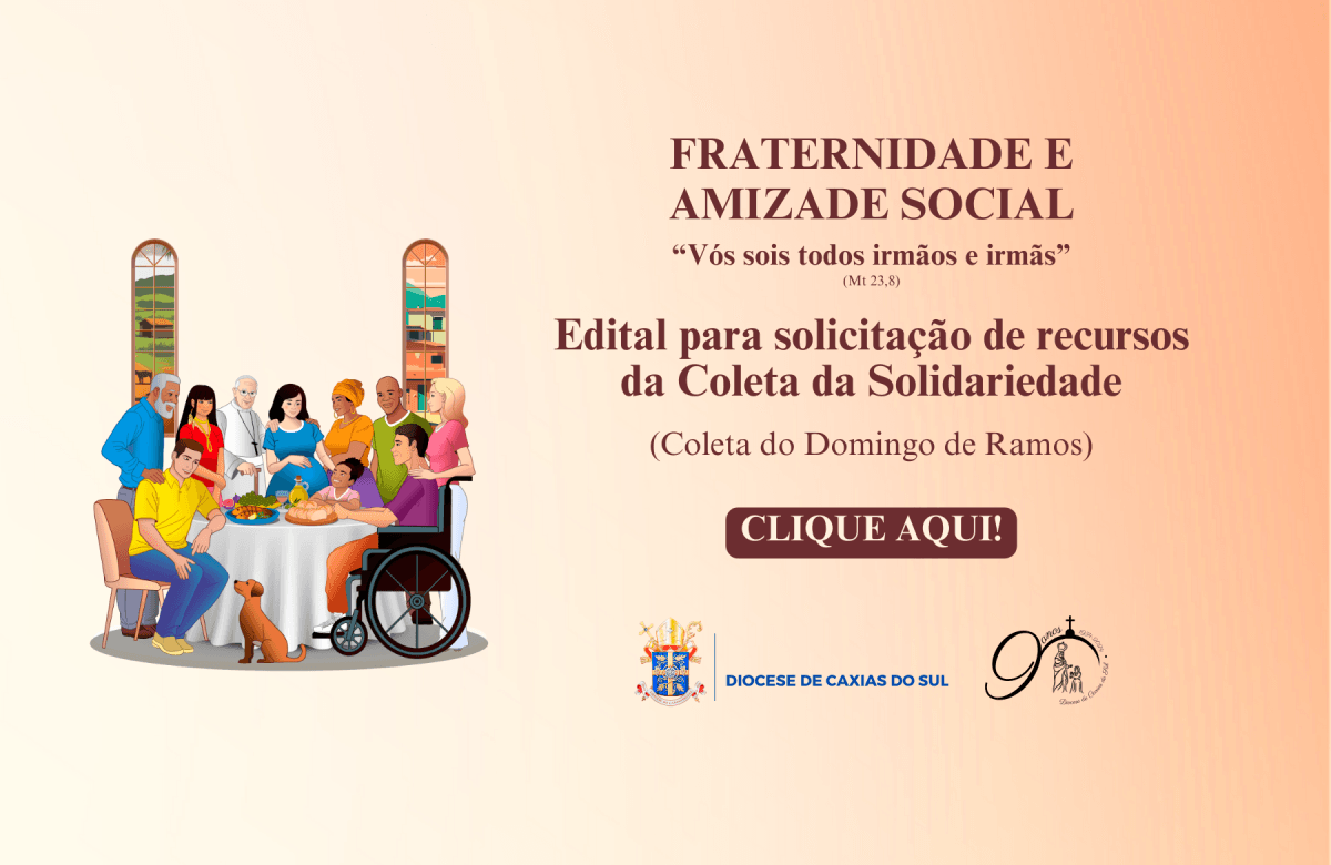 Foto de capa da notícia Diocese de Caxias do Sul lança edital para projetos que queiram receber recursos da Campanha da Fraternidade 2024